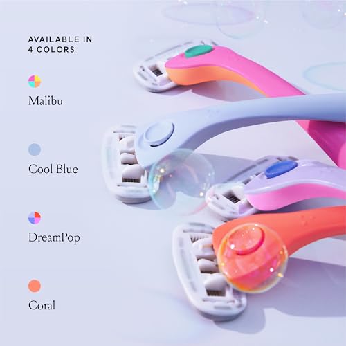 Billie Women’s Razor with 2 Refills & Magnetic Holder - Coral, Sensitive Skin
