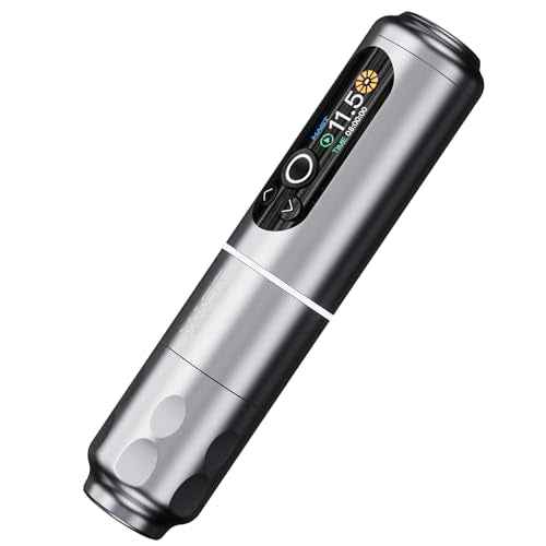 Mast Archer2 Cordless Tattoo Gun, Tattoo Machine Brushless Motor, Seamless Frame, 2000 mAh Battery, 3.5mm Stroke Length (Grey)
