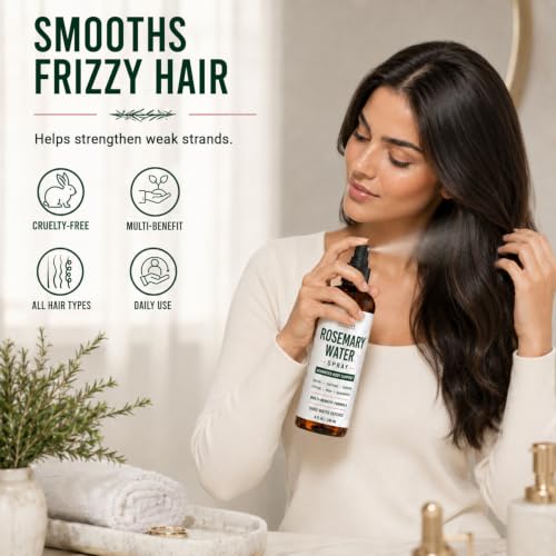 Rosemary Water Spray for Hair Growth & Hard Water Defense, 8 fl oz