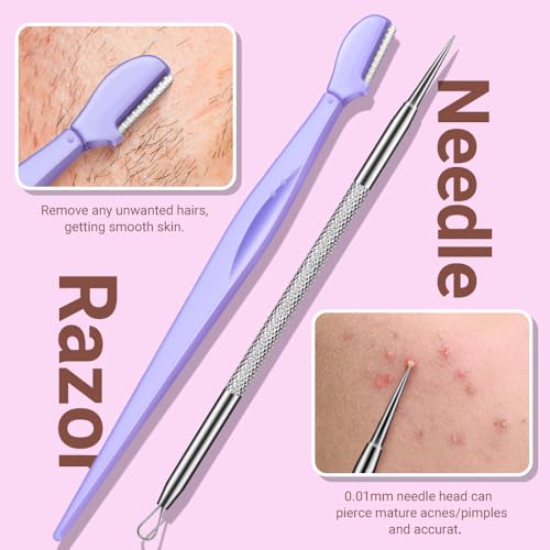 9pc Blackhead Remover & Ingrown Hair Tweezers Kit