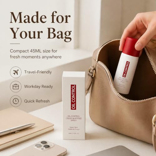 QWKIT Oil Sucker Blotting Paper Spray 1 Pack - Oil Control Mist for Face 1.52oz