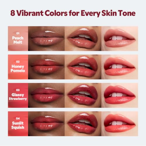 TIRTIR Glow Pop Tinted Lip Oil #8 Hush Plum - 0.15 Oz