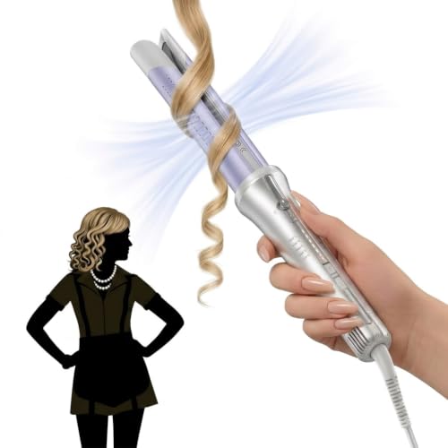 SHEGLAM 1-Inch One Touch Airflow Styler Pro Automatic Rotating Curling Iron with Cool Air Technology