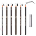 2mm Ultra-Fine Eyebrow Pencils with Brush - 6 Pack Brown