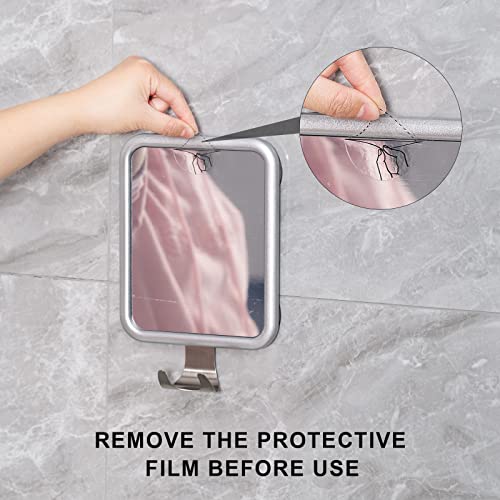 Ettori Shower Mirror Fogless for Shaving and Shower Squeegee for Glass Doors