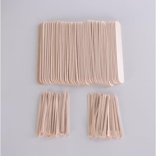 Salon-Grade Birch Wood Wax Applicator Sticks ? 3 Styles 500-Pack Splinter-Free Spatulas for Body, Face & Brows