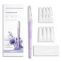 Dermaplane Razor for Women Face, Precision Face Razors for Women, Dermaplaning Tool, Gentle Exfoliation, Perfectly Shape Brows, Reusable Metal Handle with 8 Microblades, Purple