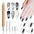 5pcs Cat Eye Nail Magnet Set - Double-Ended Tool for Stunning Designs