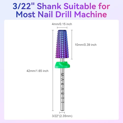 5-in-1 Nail Drill Bit - Tungsten Carbide for Acrylic & Gel Removal