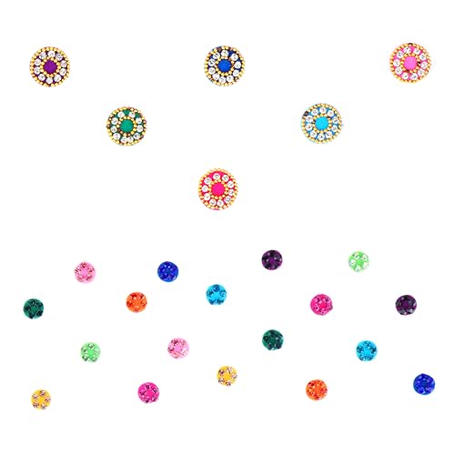 Crystal Bindi Pack of 4 - Self-Adhesive Forehead Jewels