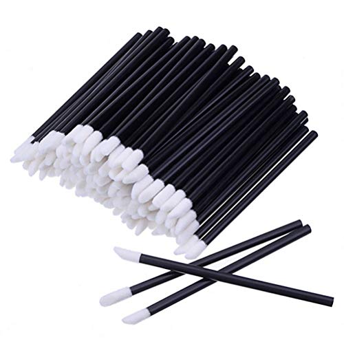 Disposable Lip Brushes Set - 200 Black Applicators for Lipstick & Gloss, Variation of THIS listing
