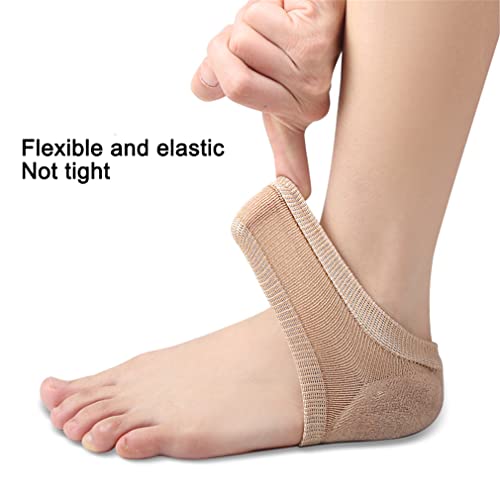 Moisturizing Heel Socks 2 Pairs for Dry Cracked Heels Soft Gel Lined Repair Spa Foot Care