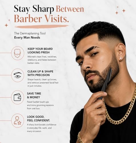 Abiding Essentials Precision Facial Razors 10pc Set - Multi-Color Skin Shaping & Dermaplaning Kit with Stainless Blades, Protective Caps & Luxury Storage Box