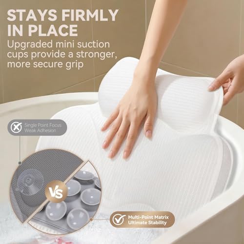 Luxury Bath Pillow - Ergonomic Bathtub Neck & Back Support