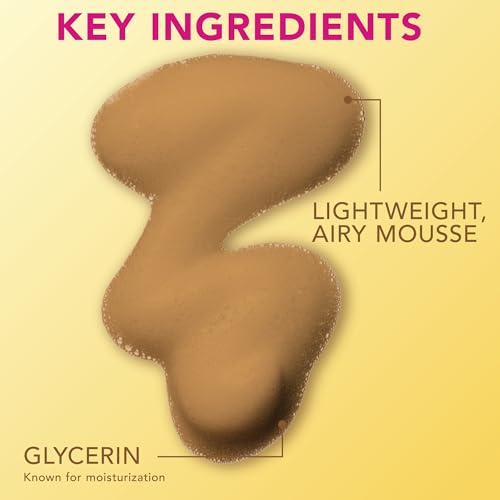 Jergens Natural Glow Self Tanner Mousse, Light Bronze, 6 fl oz