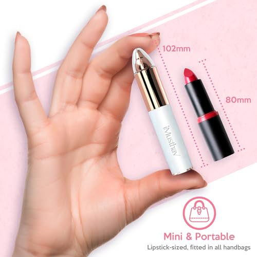 Portable Eyebrow Hair Remover for Women ? Painless, Fast & Precise Flawless Electric Razor & Epilator for Eyebrow, Nose, Ear Hair Removal ? 18K Gold-Plated, 360¡Æ LED Light