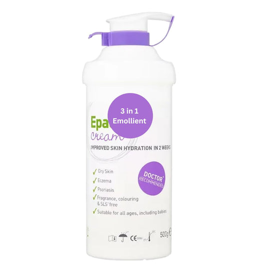 Epa-derm Cream 500g – 3-in-1 Emollient for Daily Skin Care. Moisturizing Cream for Dry & Sensitive Skin