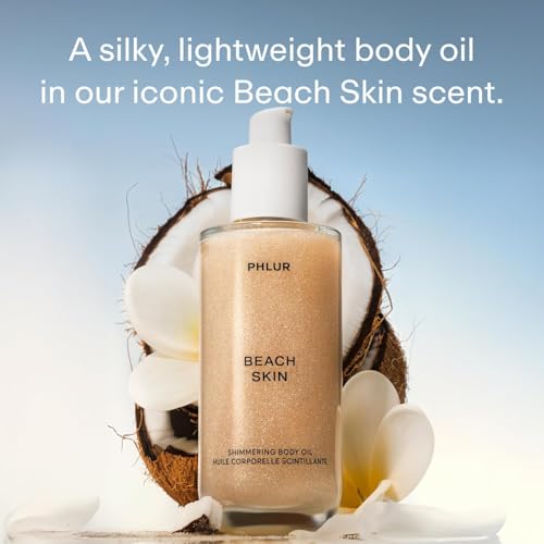 PHLUR Beach Skin Shimmering Body Oil, 4 oz