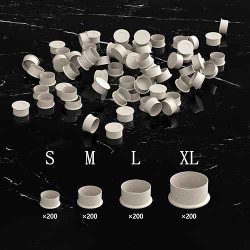 200pcs Medium Tattoo Ink Caps for Holding Tattoo Ink and Pigment - Disposable Biodegradable Tattoo Ink cups for Tattoo Permanent Makeup - Professional Tattoo Supply