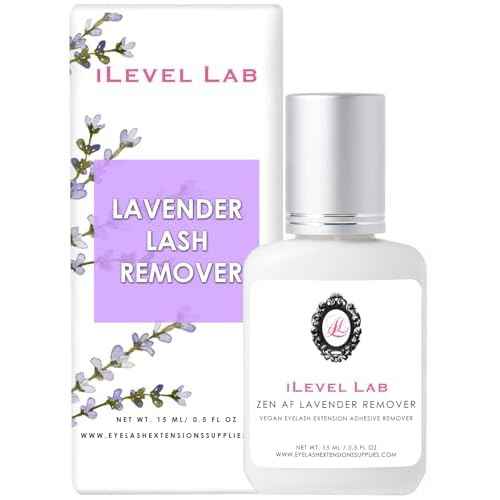 Gel Remover for Professional Eyelash Extensions by iLevel Lab 15ml - Dissolves Powerful Lash Glue - Low Irritation Eyelash Adhesive Remover for Sensitive Skin (Lavender Scented)