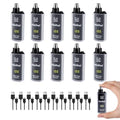 10 Pack Nose Hair Trimmer for Men and Women USB Rechargeable with Digital Display Nose and Ear Trimmer for Men Dual Edge Rotating Blades Easy Clean Detachable Head Compact and Travel Friendly