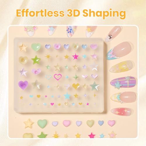 Beetles Clear 3D Builder Nail Gel Kit - Pastel Playland, 2 Pieces, UV Curing