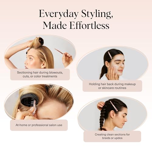 Kitsch Professional Alligator Hair Clips - Rose Gold 3.5" Duckbill (6 Pack)