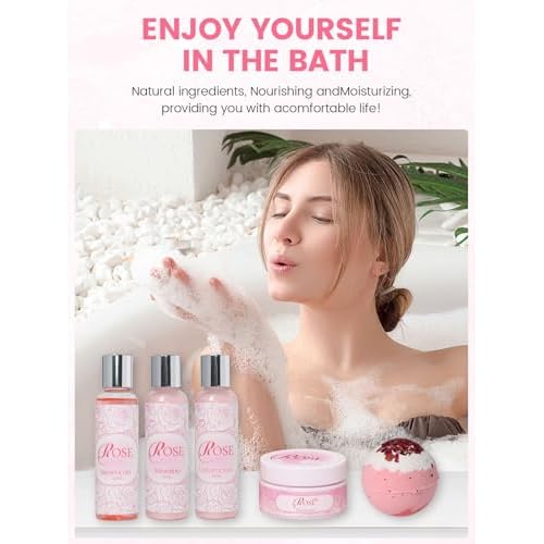 Mother's Day Gifts Set 16Pcs Rose Spa Bath & Body Care Set with Bath Bombs & Lotions, Relaxing Home Spa Gift Kit for Mom Wife Girlfriend, Ideal for Mother¡¯s Day Birthday Women Gift Sets