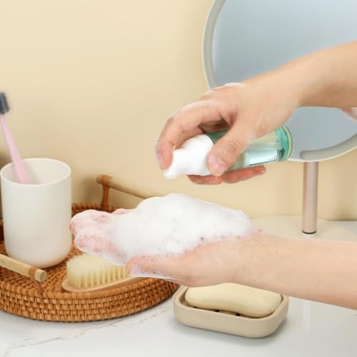 2 Pack Travel Foam Dispenser Bottles 60ml Refillable Hand & Facial Soap