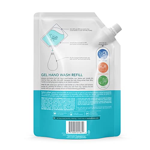 Method Gel Hand Soap Refill, Waterfall, 34 fl oz (Pack of 6)
