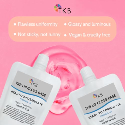 TKB Lip Gloss Base Flexagel M 5.5oz | Clear, Moisturizing
