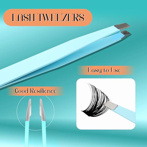 GEMERRY DIY Lash Extension Kit for Beginners 280 PCS Individual Lash Clusters Kit 0.07D 10-18 MIX Eyelash Extension Kit Lash Glue for Eyelash Extensions(80D-0.07D,10-18MIX-KIT)