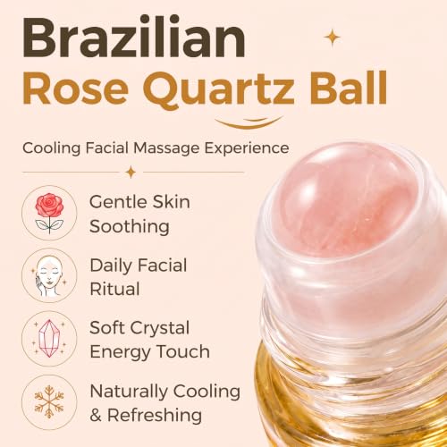 Organic Castor Oil Rose Quartz Roller Ball 50ml