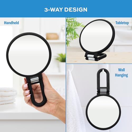 ForPro Premium Handheld Mirror - 1X/15X Magnification, Adjustable