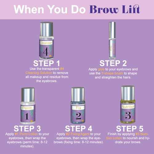 Lash Lift Kit and Eyebrow Lamination Kit, Eyelash Perm Kit at Home for DIY, Semi-Permanent Long Lasting for 6-8 Weeks, Easy to Use at Salon