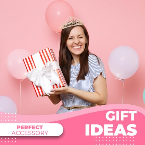 Elegant Birthday Tiara and Crown with Sash for Women