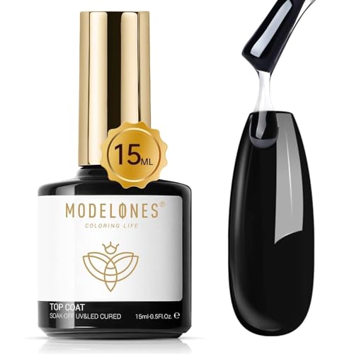 Modelones 15ml No Wipe Gel Top Coat - High Gloss Nail Polish