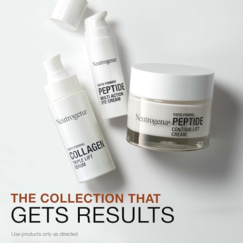 Neutrogena Rapid Firming Peptide Contour Lift Face Cream, Moisturizing Daily Facial Cream to visibly firm & lift skin plus smooth the look of wrinkles, Mineral Oil- & Dye-Free, 1.7 oz
