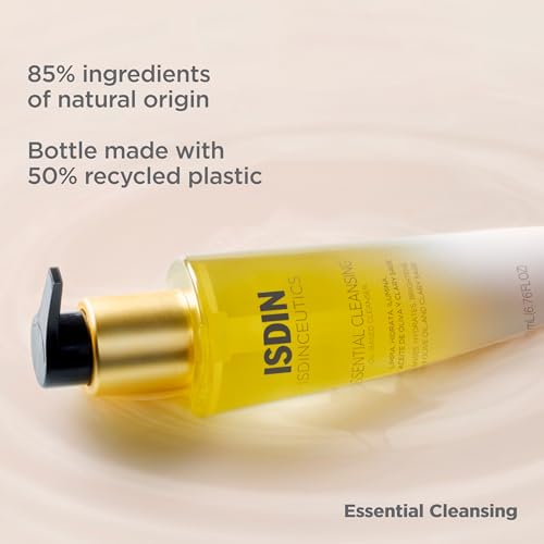 ISDIN Isdinceutics Essential Cleansing Oil - Facial Cleanser with Cleansing Oil for Radiant Skin, 6.76 FL OZ