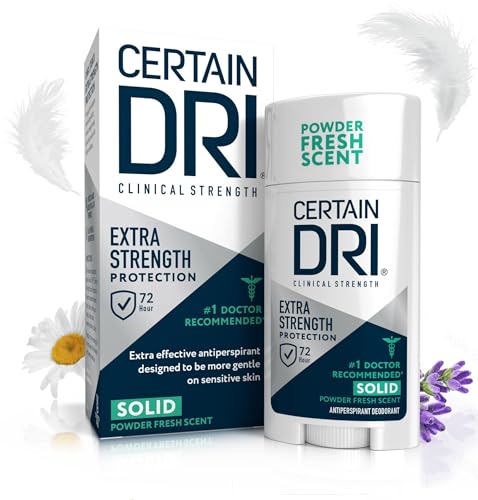 Extra Strength Antiperspirant Deodorant - 72-Hour Sweat Protection, Powder Fresh Scent, 1.7 oz