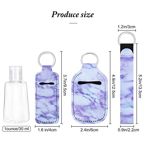 PUEZOKLY 40-Pack Travel Essentials Kit ? Empty Bottles, Lipstick Holders & Keychain Lanyards for Women & Travelers