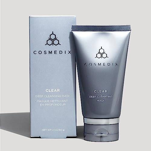 COSMEDIX Exfoliating Face Mask - Deep Cleansing & Detoxifying Facial Mask for Daily Impurities, Oil, Dirt, Dead Skin & Residue - Gentle for Sensitive Skin with Activated Charcoal & Kaolin Clay