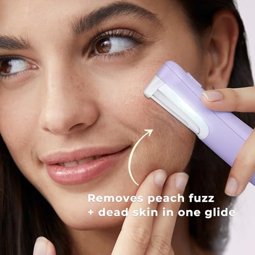 WLU Dermaplane Razor for Women – Peach Fuzz Removal, 3 Speeds, LED