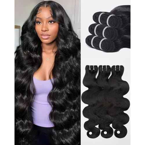 Lucklady 16A Raw Bundles Human Hair Body Wave, 3 Bundles 18 20 22 Inch Body Wave Bundles Human Hair, Triple Lifespan Virgin Remy hair