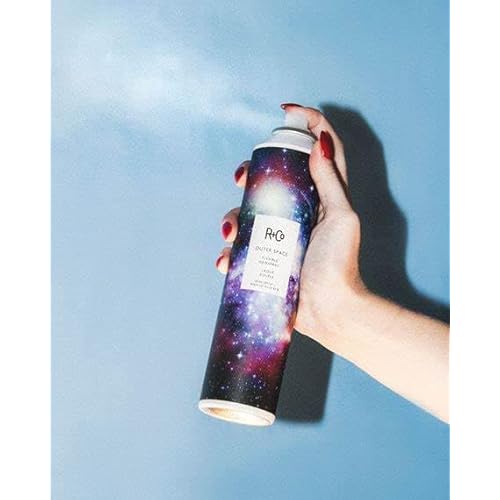 R+Co Outer Space Flexible Hairspray (9.5 Oz) + Chainmail Heat Protection Spray For Hair Travel Size (.5 Oz) | Vegan + Cruelty-Free | Set of 2
