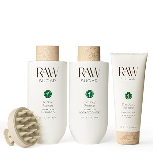 Raw Sugar Dry Scalp Treatment Bundle - 4-Piece Hair Care Kit