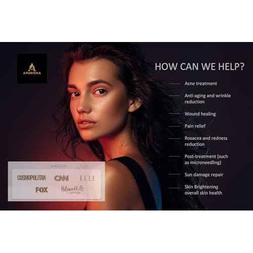 Aphrona¢ç | FDA cleared Moonlight LED Facial Mask Skin Care Mask, LED Light Therapy Red Blue light for Acne Removal Wrinkle Reduction