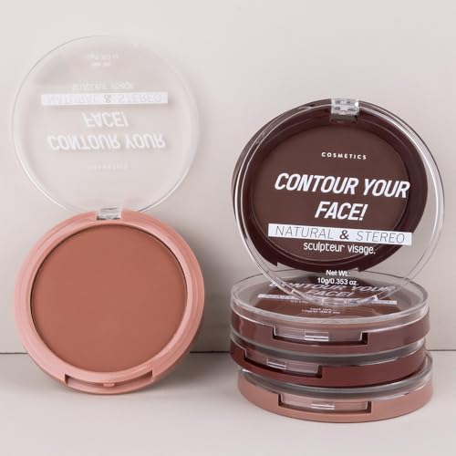 Warm Brown Matte Contour Palette – Blendable Cream Powder