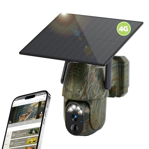 4G LTE Solar Trail Camera with SIM Card - 2K Live View Wildlife Cam