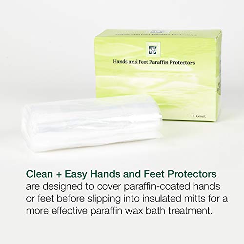 Clean + Easy Paraffin Wax Bags & Liners for Hands and Feet, 100 Pack